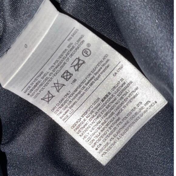 Banana Republic Sheath Dress Women’s 0 Navy V‑Neck Faux Leather Trim Workwear - Picture 12 of 13